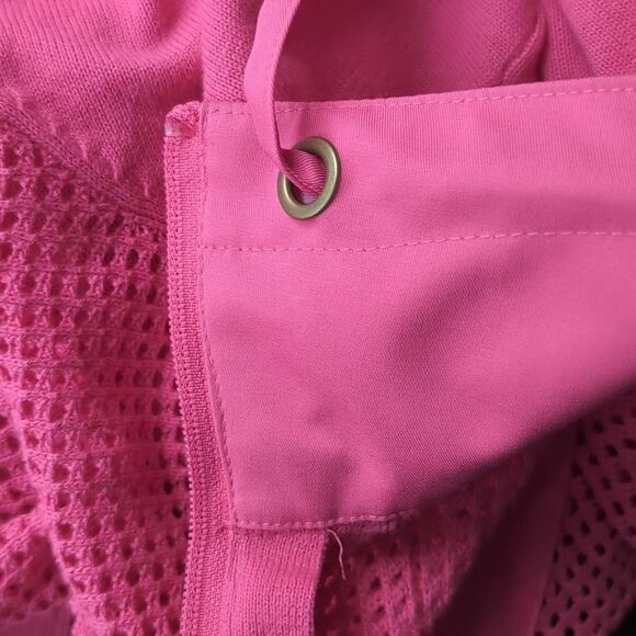Nwot Fuchia Pink 💯% Cotton Knit Mech Cardigan Jacket with Pocket Detail Size Mp - Picture 3 of 11